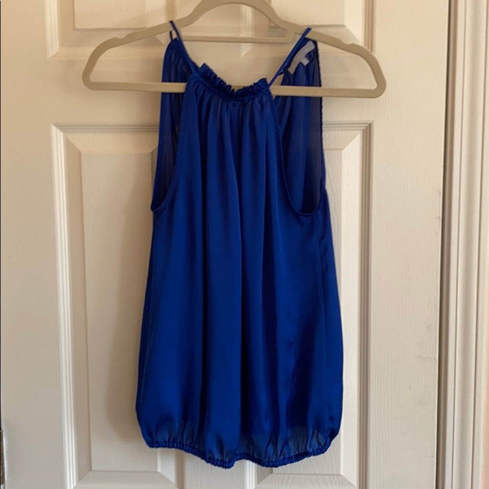 Violet & Claire Blue Sleeveless Blouse